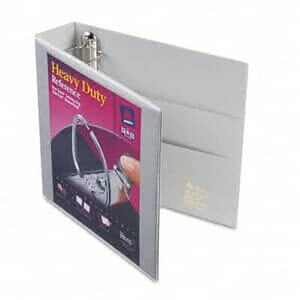 Nonstick Heavy-Duty EZD Reference View Binder, 2" Capacity, Gray Nonstick Heavy-Duty EZD Reference View Binder, 2" Capacity, Gray