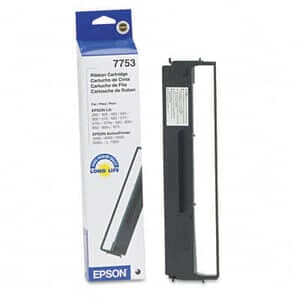 OEM Epson 7753/7755/7768 Printer Ribbons (1 per box) - Black OEM Epson 7753/7755/7768 Printer Ribbons (1 per box) - Black