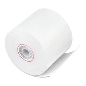 2 1/4" x 150' One-Ply Adding Machine/Calculator Paper Rolls; 100 rolls/carton - White 2 1/4" x 150' One-Ply Adding Machine/Calculator Paper Rolls; 100 rolls/carton - White