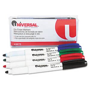 Pen Style Dry Erase Markers, Fine Tip, Assorted, 4/Set Pen Style Dry Erase Markers, Fine Tip, Assorted, 4/Set