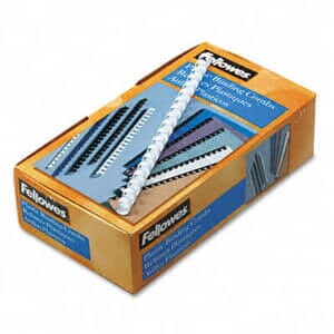 Plastic Comb Bindings, 1/2" Diameter, 90 Sheet Capacity, White, 100 Combs/Pack Plastic Comb Bindings, 1/2" Diameter, 90 Sheet Capacity, White, 100 Combs/Pack