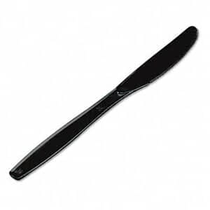 Dixie Plastic Cutlery, Heavyweight Knives, Black, 1000/Carton Dixie Plastic Cutlery, Heavyweight Knives, Black, 1000/Carton