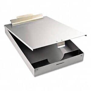 Saunders Redi-Mate Aluminum Storage Clipboard, 1" Capacity, Holds 8-1/2w x 12h, Silver Saunders Redi-Mate Aluminum Storage Clipboard, 1" Capacity, Holds 8-1/2w x 12h, Silver
