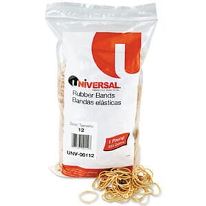 Rubber Bands, Size 12, 1-3/4 x 1/16, 2500 Bands/1lb Pack Rubber Bands, Size 12, 1-3/4 x 1/16, 2500 Bands/1lb Pack