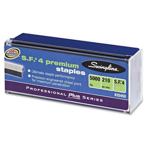 Swingline S.F. 4 Premium Chisel Point 210 Count Full Strip Staples, 5,000/Box Swingline S.F. 4 Premium Chisel Point 210 Count Full Strip Staples, 5,000/Box