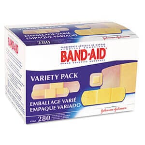 Johnson & Johnson Sheer/Wet Adhesive Bandages, Assorted Sizes, 280/Box Johnson & Johnson Sheer/Wet Adhesive Bandages, Assorted Sizes, 280/Box