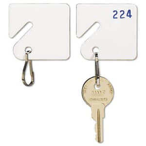 Steelmaster Slotted Rack Key Tags, Plastic, 1-1/2 x 1-1/2, White, 20/Pack Steelmaster Slotted Rack Key Tags, Plastic, 1-1/2 x 1-1/2, White, 20/Pack