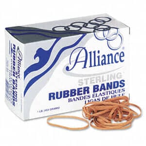 Alliance Sterling Ergonomically Correct Rubber Bands, #33, 3-1/2 x 1/8, 850 Bands/1lb Box Alliance Sterling Ergonomically Correct Rubber Bands, #33, 3-1/2 x 1/8, 850 Bands/1lb Box