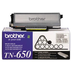 Brother TN650 High-Yield Toner, 8000 Page-Yield, Black Brother TN650 High-Yield Toner, 8000 Page-Yield, Black