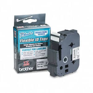 Brother TZ Flexible Tape Cartridge for P-Touch Labelers, 1" x 26', Black on White Brother TZ Flexible Tape Cartridge for P-Touch Labelers, 1" x 26', Black on White