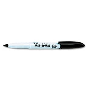 Sanford Vis-à-Vis Wet-Erase Marker, Fine Point, Black, Dozen Sanford Vis-à-Vis Wet-Erase Marker, Fine Point, Black, Dozen