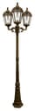 Royal Solar Lamp Post with GS-Solar LED Light Bulb - Triple Head