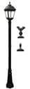 Imperial Solar Lamp Post with GS Solar Light Bulb with Eagle & Acorn Finials