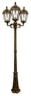Royal Solar Lamp Post with GS-Solar LED Light Bulb - Triple Head