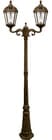 Royal Solar Lamp Post with GS-Solar LED Light Bulb - Double Head