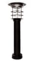 Gama Sonic Black Stainless Steel Bollard Solar Lamp with EZ Anchor Base