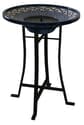 Mosaic Solar Birdbath with Metal Stand