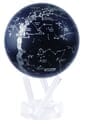 4.5" Silver Constellation in Blue Mova Globe self rotating globe for homes and offices