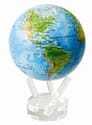 Mova Globe Blue with Relief Map 4.5" Rotating Globe