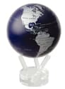 Mova Globe - Silver/Black Metallic 4.5" Rotating Globe