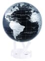 8.5" Silver Blue Metallic MOVA Globe with automatic rotation feature
