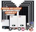 10kWh Off-Grid Cabin Lithium Solar Generator Kit - With 2000 Watts of Solar