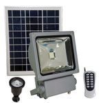 FL3W LED Solar Flood Light with Remote Control, SMD LED, Lithium Ion Battery and PIR Motion Features