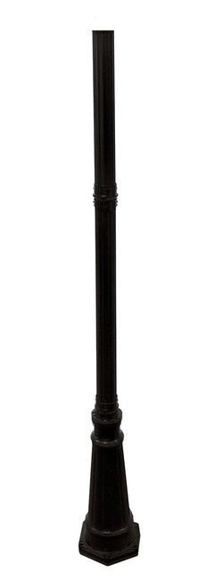 6.5 Foot Black Outdoor Lamp Pole with 3 Inch Fitter