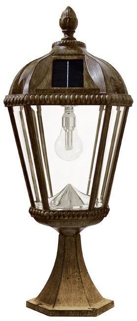 Royal Pier Mount Solar Lamp with GS-Solar LED Light Bulb