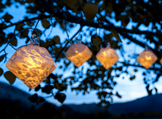Hand-Blown Glass Solar Garden Lights