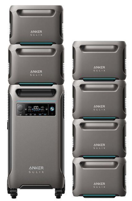 Anker SOLIX F3800 Portable Power Station with 6x Expansion Batteries - 26.88 KWh