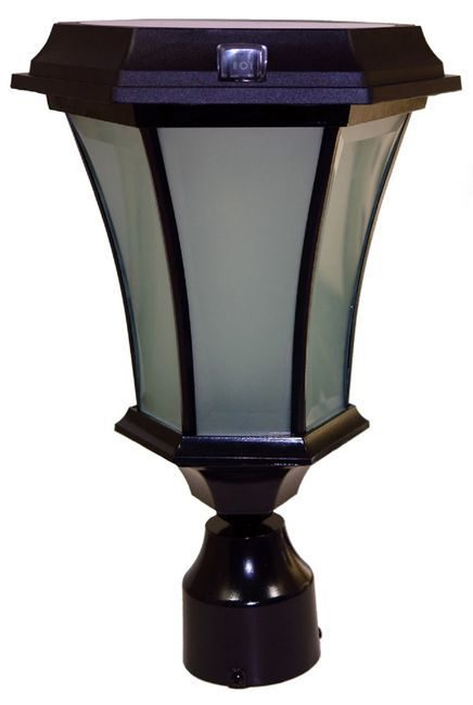 Solar Coach Lamp with Flicker Flame LED - 3 Inch Fitter