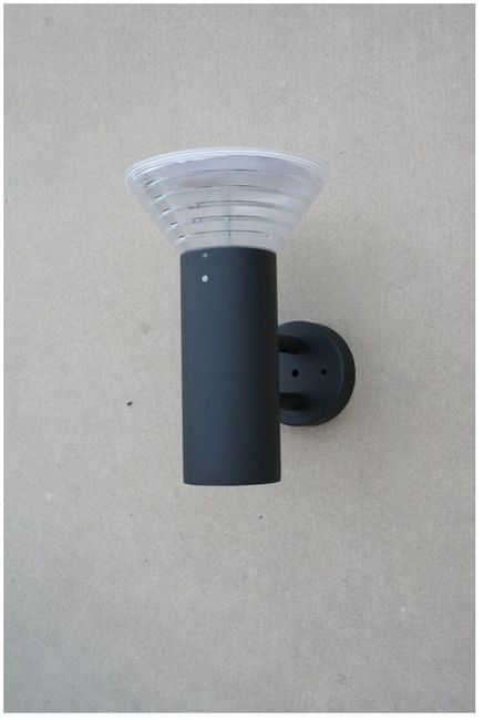 Premium Modern Solar Wall Light - 6 Inch Wall Plate Diameter