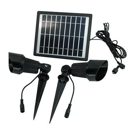Premium Dual Solar Spotlight Kit with Dual Heads & Wireless Remote