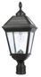 Gama Sonic Imperial Bulb Solar Post Light with Trapezoidal Solar Panels with 3 Fitter Mount