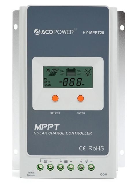 ACO Power 20A MPPT Solar Charge Controller