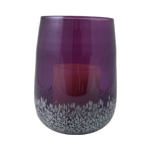 Battery Operated Candle  - Speckled Glass Hurricane