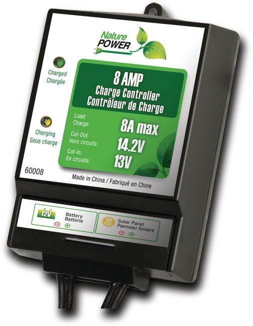 8 Amp Solar Charge Controller - for up to 130 Watts of Solar Array
