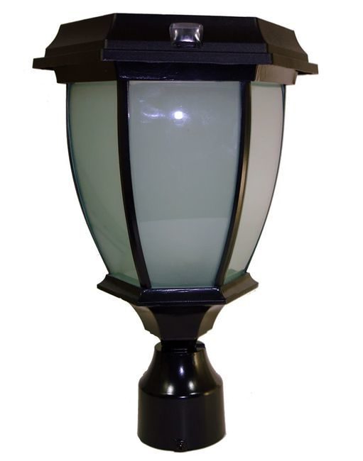 Concave Solar Coach Lamp with Flicker Flame LED - 3 Inch Fitter
