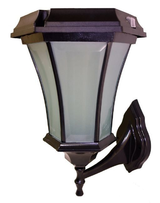 Solar Coach Lamp with Flicker Flame LED - Wall Mount