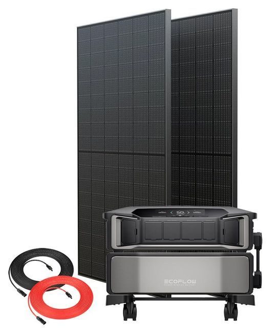 Ecoflow Delta Pro Ultra Powerstation & Battery Expansion - 6.1 kWh storage - with 2x 400W Rigid Solar Panels