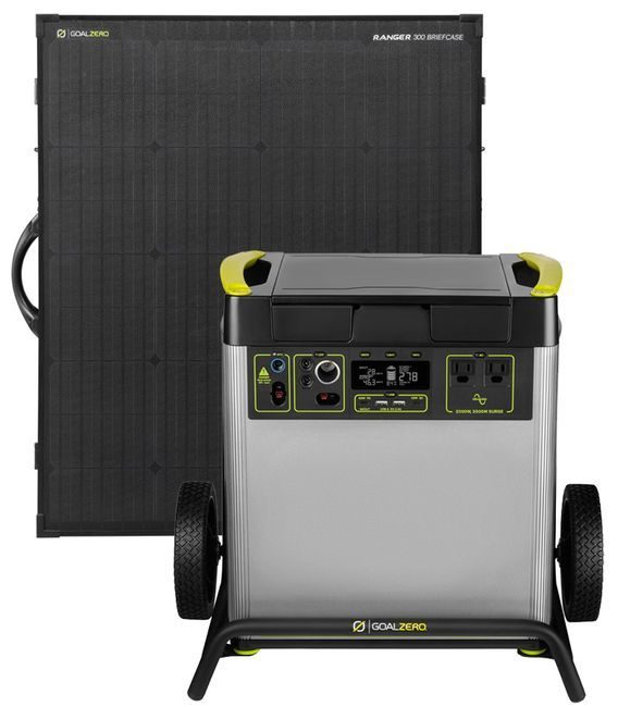 Goal Zero Yeti 6000X Power Station and Ranger 300 Briefcase Solar Kit