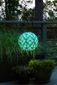Soji Stella - Brights Geo Palm - 12 Inch Solar Lantern - Turquoise