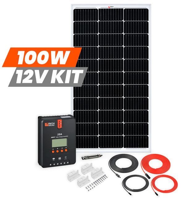 100 Watt Solar Kit with 20A MPPT Charge Controller