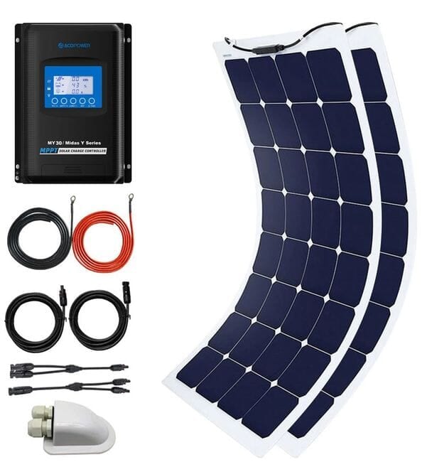 ACO Power 220 Watt Flexible Panel Solar Marine Kit