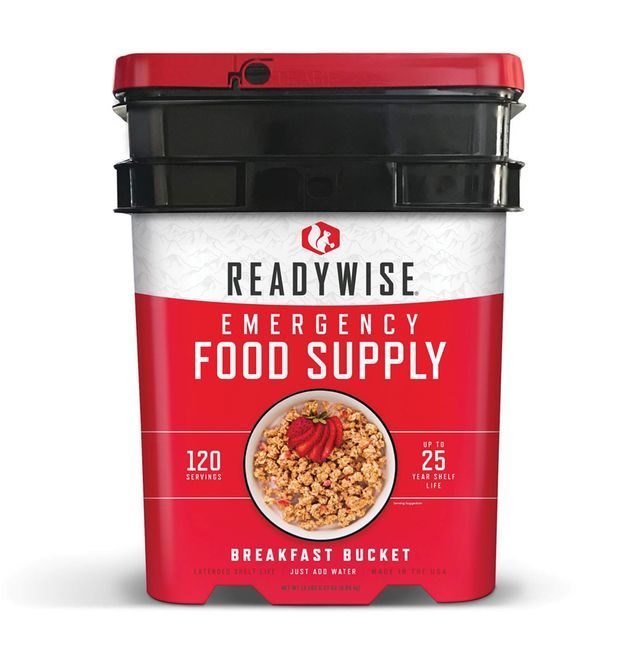 Ready Wise 120 Serving Breakfast Bucket - Long-Term Food Supply for Emergencies