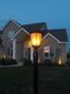 Concave Solar Coach Lamp with Flicker Flame LED - Wall Mount