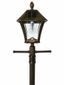 Gama Sonic Baytown Bulb Solar Lamp Post with EZ-Anchor and Planter Base - Brushed Bronze