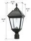 Gama Sonic Imperial Bulb Solar Post Light with Trapezoidal Solar Panels with 3 Fitter Mount