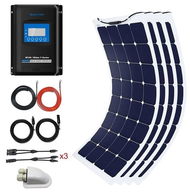 ACO Power 440 Watt Flexible Panel Solar Marine Kit